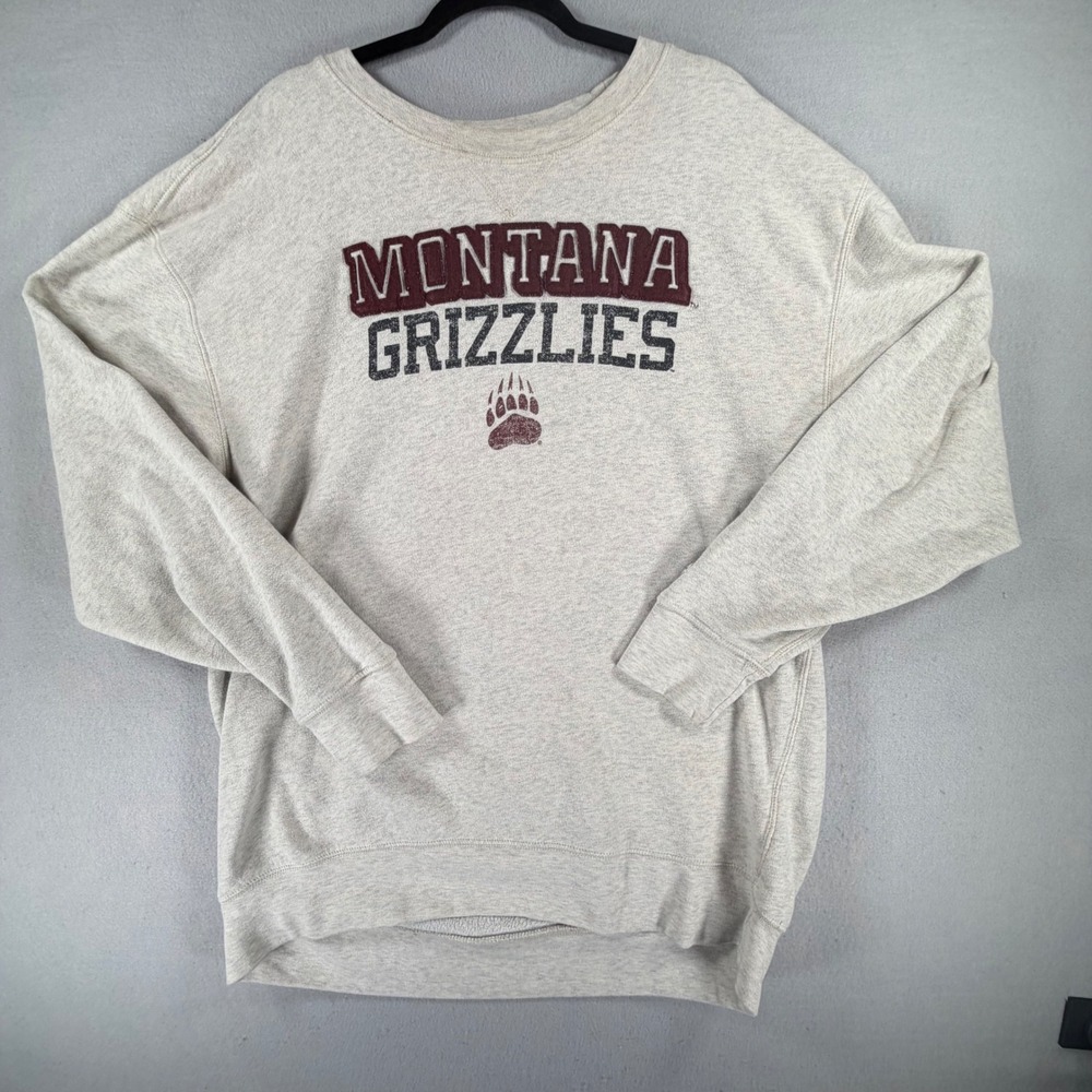 Champion Montana Grizzlies Mens 2XL Gray Crewneck Sweatshirt College Football